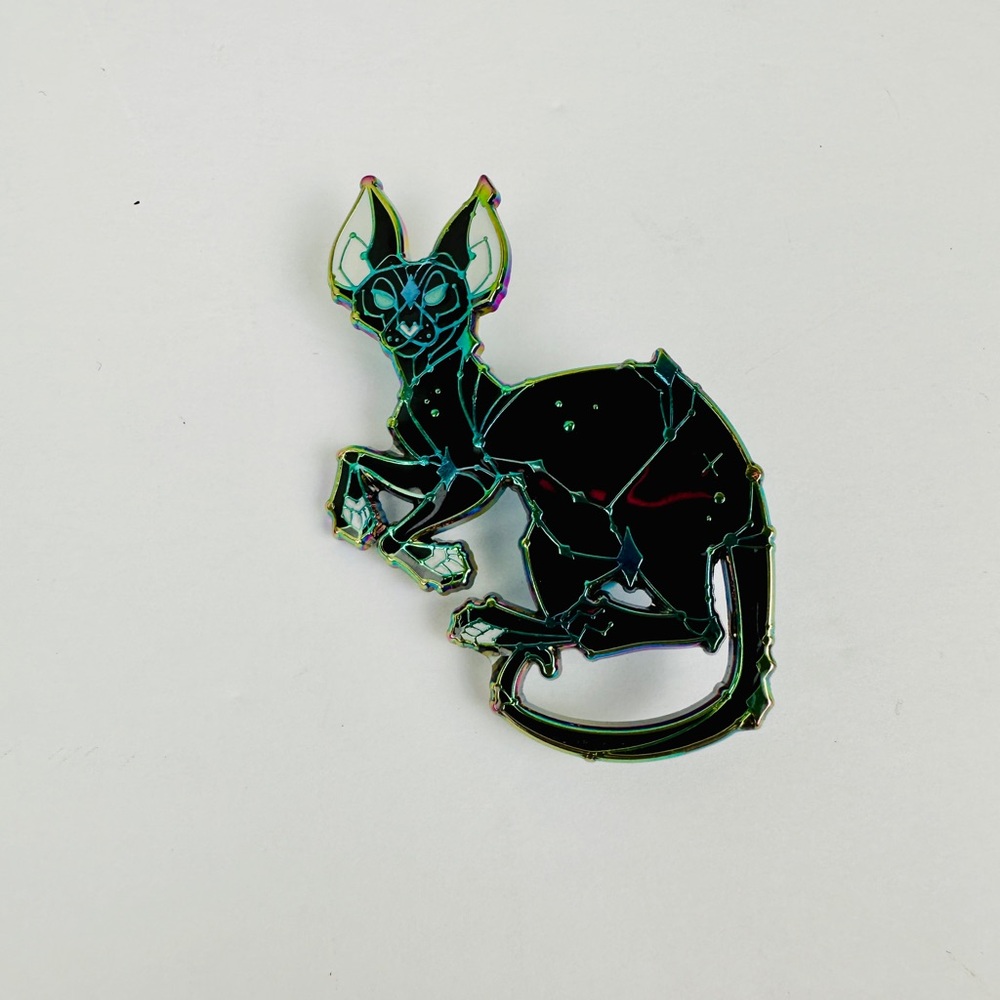 Stellar Sphynx Limited Enamel Pin Collection Piece Nebula Style Cat